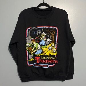 Let’s Dig for Treasure Black Crewneck